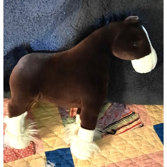 Gund Clyde Horse Plush Toy - 12" - Brown & White Soft Polyester For Kids & Colle - Picture 2 of 8